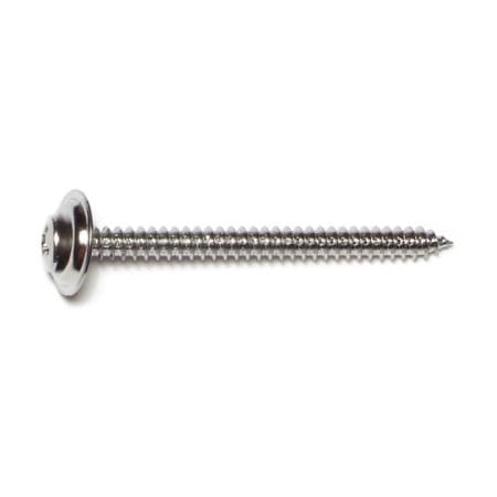 Midwest Fastener Sheet Metal Screw, #8 x 2 in, Chrometint Steel Oval Head Phillips Drive, 15 PK 64066
